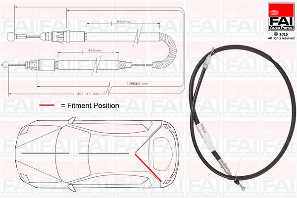Cięgło, hamulec postojowy FAI AUTOPARTS FBC0133