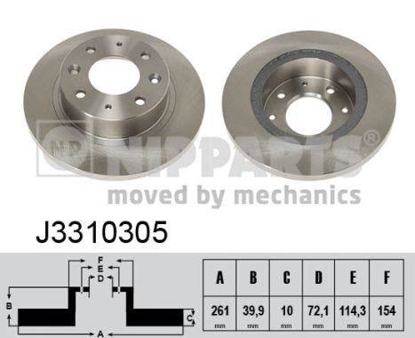 Tarcza hamulcowa NIPPARTS J3310305