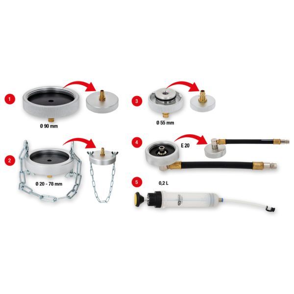 E-shop Sada odvzdużňovacích adaptérov KS TOOLS 160.0785