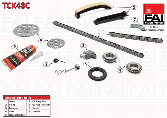 Sada rozvodovej reťaze FAI AUTOPARTS TCK48C