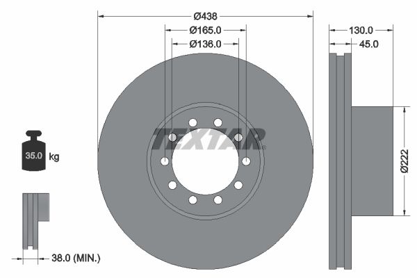 Disc frana TEXTAR 93145500