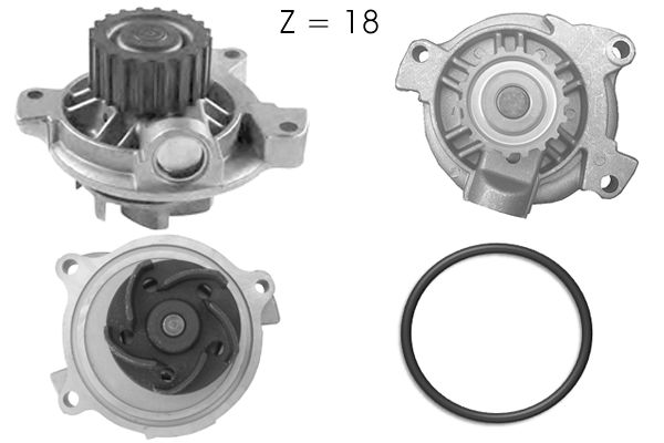 Pompe à eau, refroidissement du moteur