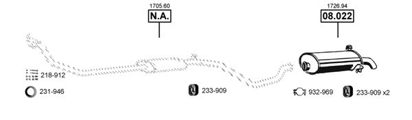 Układ wydechowy ASMET PE082050