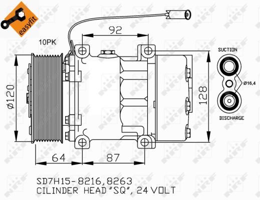 Kompresor, klimatizace NRF 32709