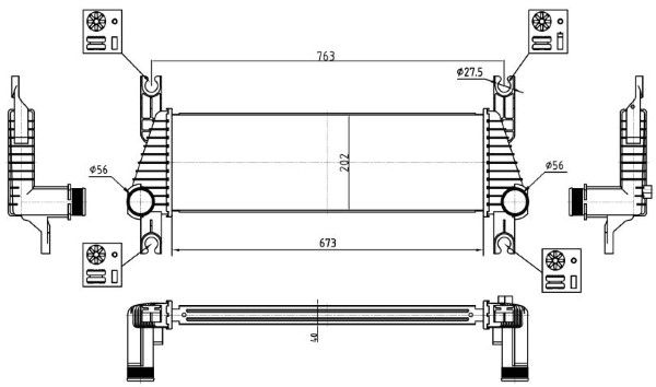 Intercooler, compresor MTR 13054749