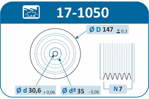 Levně Řemenice, klikový hřídel IJS GROUP 17-1050
