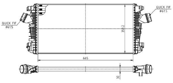 Intercooler, compresor MTR 13054673