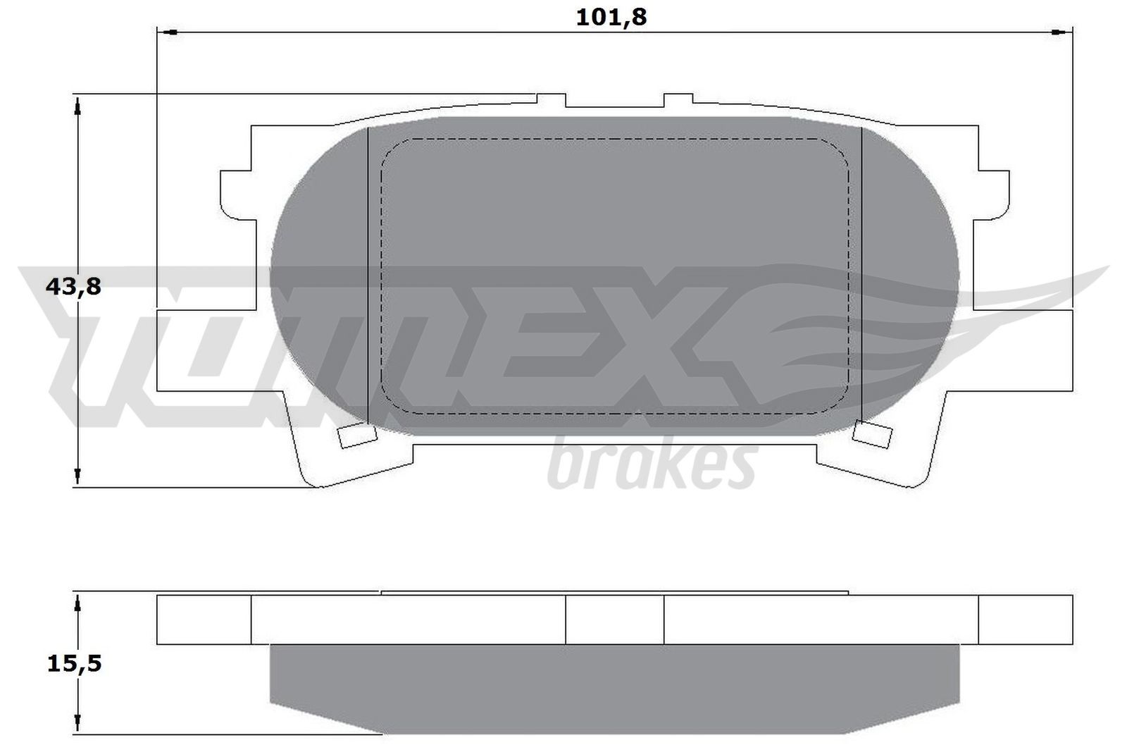 Levně Sada brzdových destiček, kotoučová brzda TOMEX Brakes 17-64