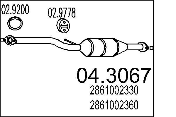 Katalizator MTS 2861002360