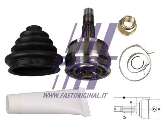 Zestaw przegubu, wał napędowy FAST FT25055K