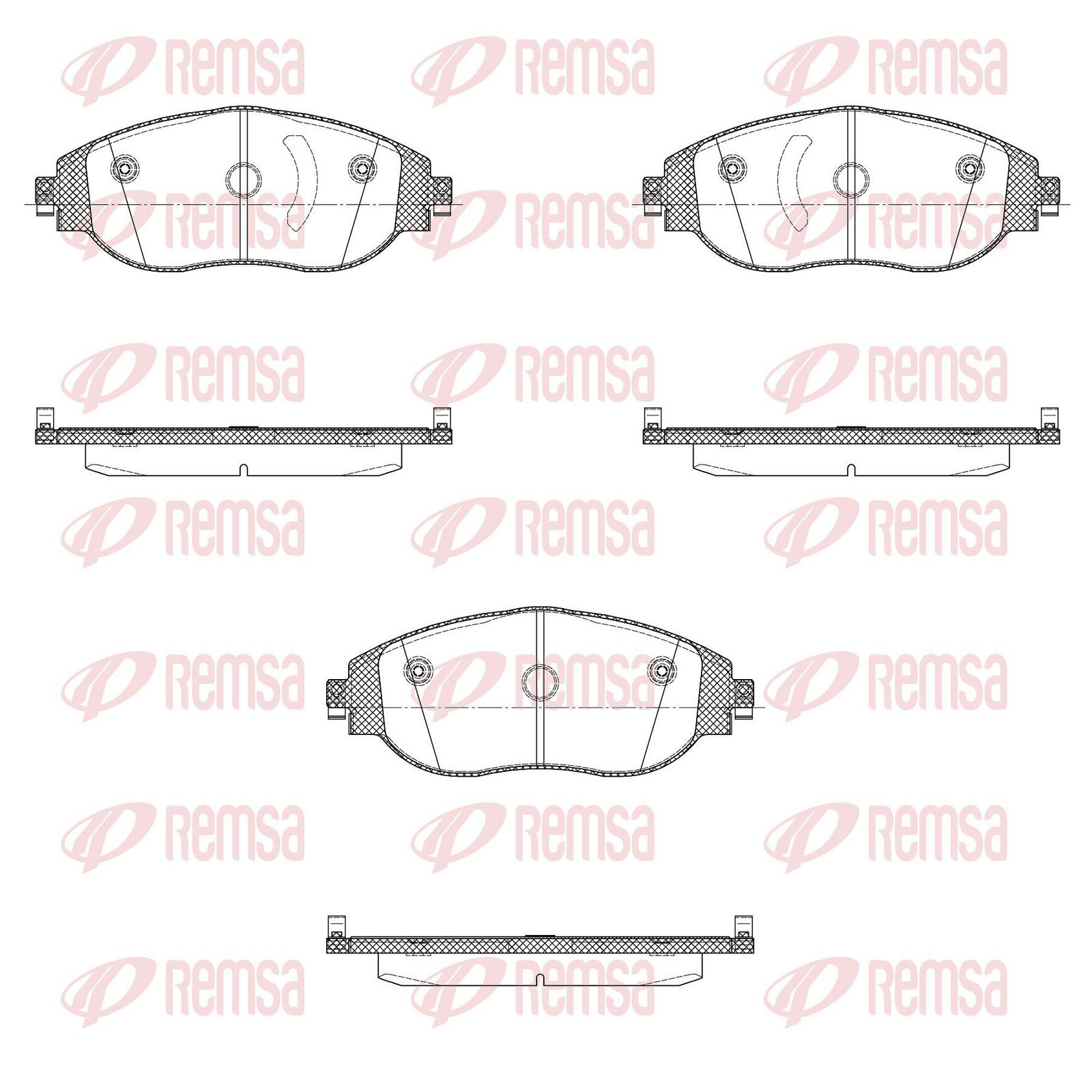 Zestaw klocków hamulcowych, hamulce tarczowe KAWE 147010