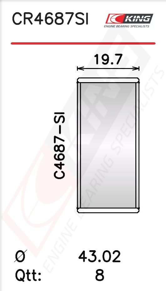 Cuzinet bielă KING CR4687SI0.5