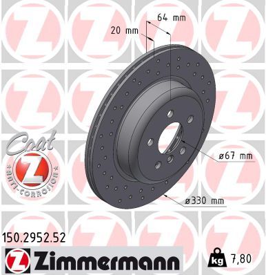 Disc frana ZIMMERMANN SPORT Z 150.2952.52