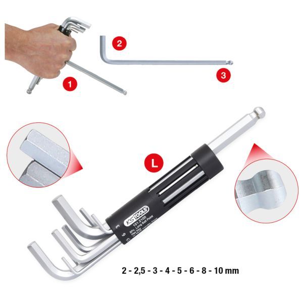 Set surubelnite unghiulare KS TOOLS 151.2100