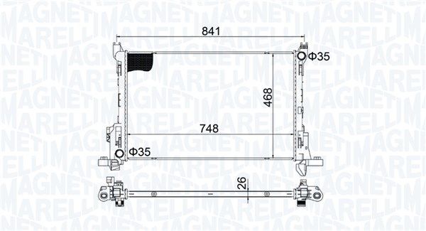 Chłodnica, układ chłodzenia silnika MAGNETI MARELLI 350213207700