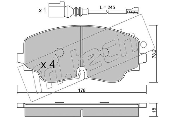 Zestaw klocków hamulcowych, hamulce tarczowe FRI.TECH. 1316.0