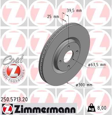 Brzdový kotúč ZIMMERMANN 250.5713.20