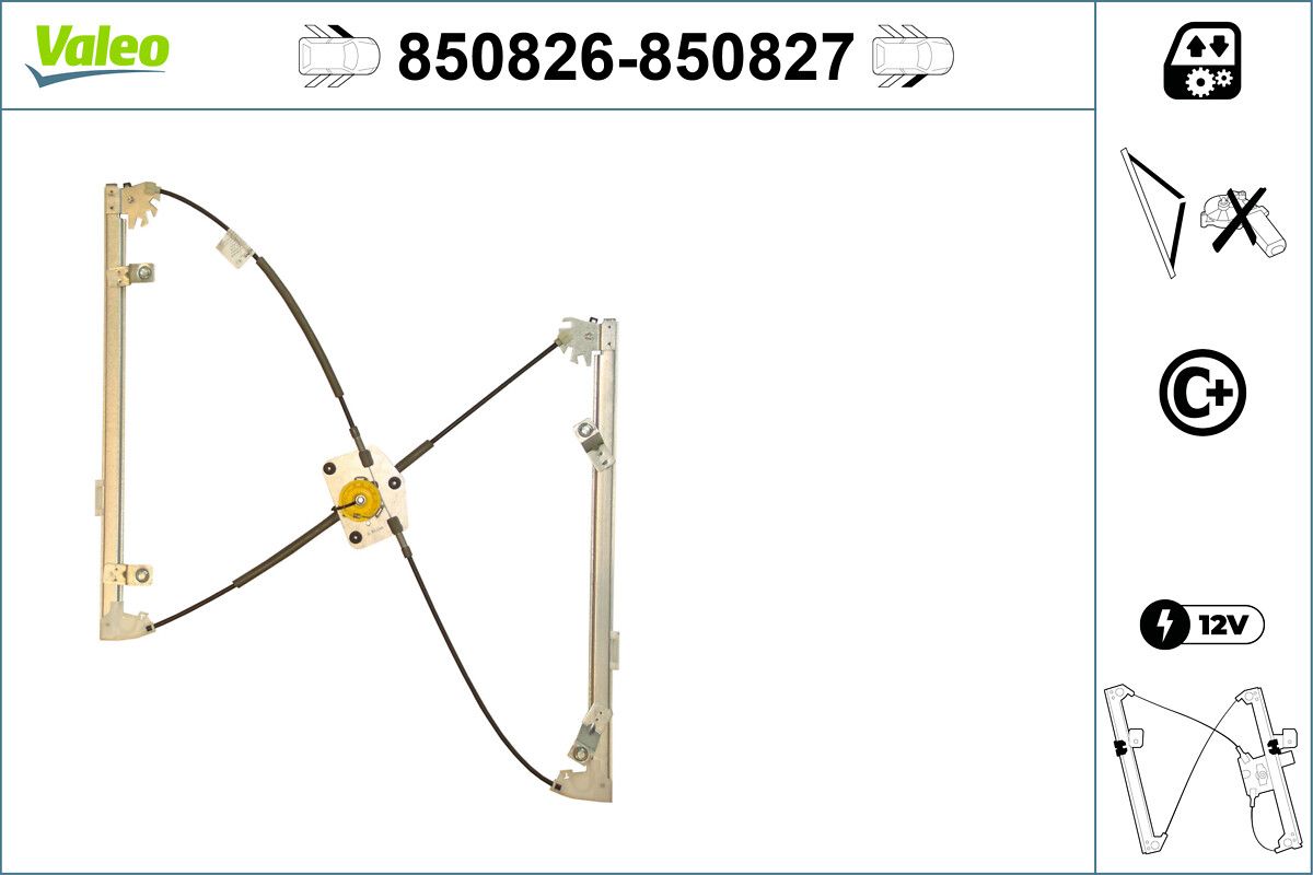 Mecanism actionare geam VALEO 850827