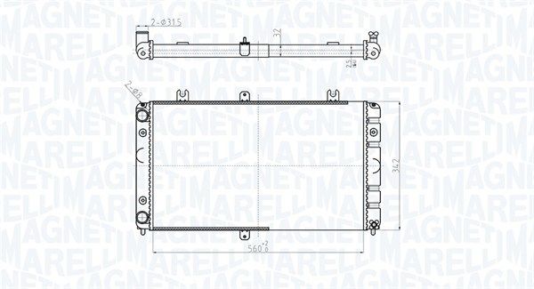 Magneti Marelli Radiator, Racire Motor 350213181400