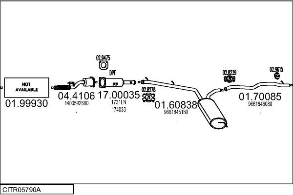 Układ wydechowy MTS CITR05790A020038