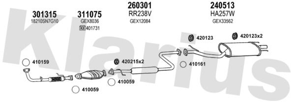 Układ wydechowy KLARIUS 120264E