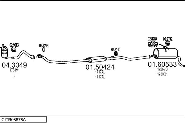 Układ wydechowy MTS CITR08878A016155