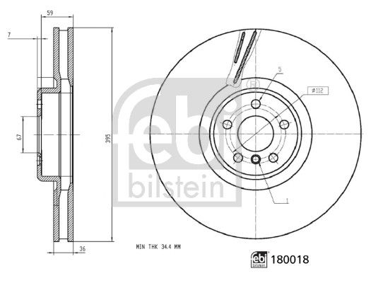 Tarcza hamulcowa FEBI BILSTEIN 180018