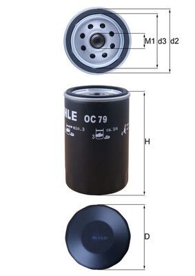 Olejový filter KNECHT OC 79
