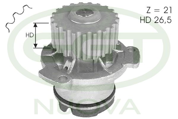 Pompă de apă, răcire motor GGT PA10547