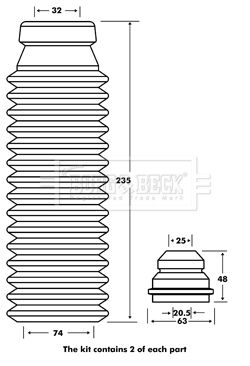 Zestaw ochrony przeciwpyłowej, amortyzator BORG & BECK BPK7110