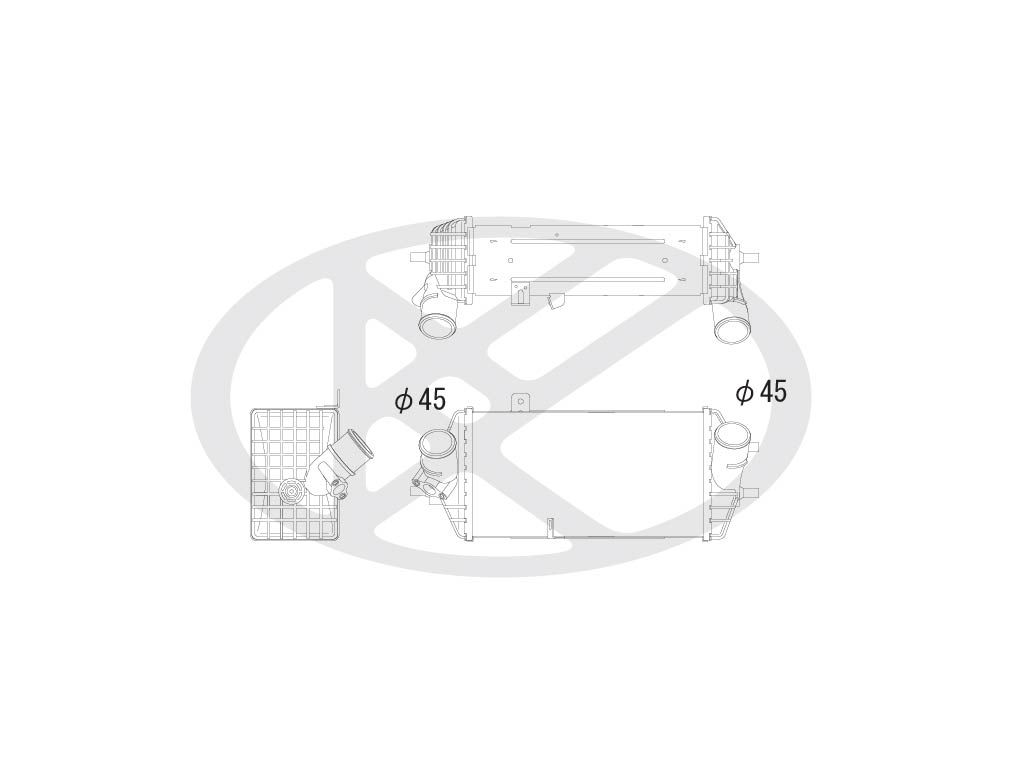 Intercooler, compresor KOYORAD IA810123
