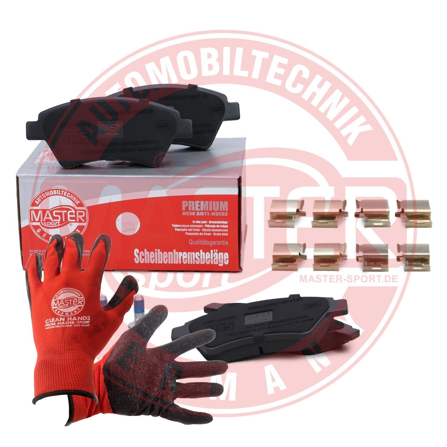 Zestaw klocków hamulcowych, hamulce tarczowe MASTER-SPORT GERMANY 13046038152N-SET-MSP