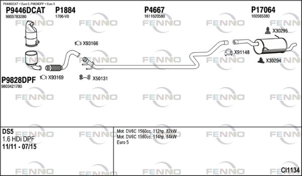 Układ wydechowy FENNO CI1134