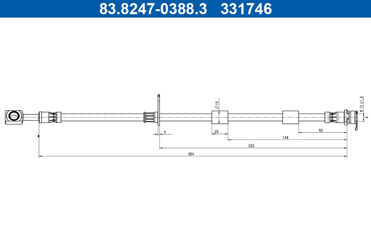 Furtun frana ATE 83.8247-0388.3