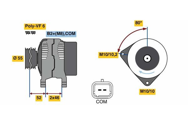 Alternator BOSCH 0 986 048 760