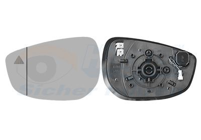 Sticla oglinda, oglinda retrovizoare exterioara VAN WEZEL 2751837