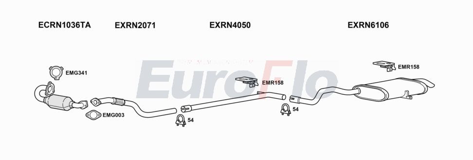 Układ wydechowy EUROFLO RNGRAS19D6001
