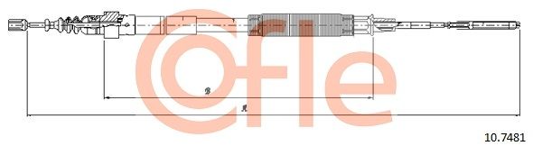 Cięgło, hamulec postojowy COFLE 10.7481