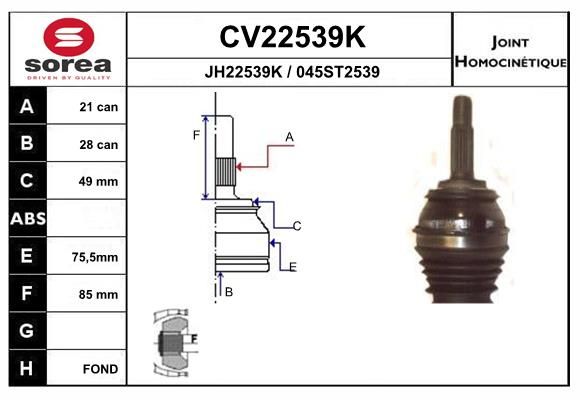 Set articulatie, planetara EAI CV22539K