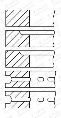 Set segmenti piston GOETZE ENGINE 08-525200-00