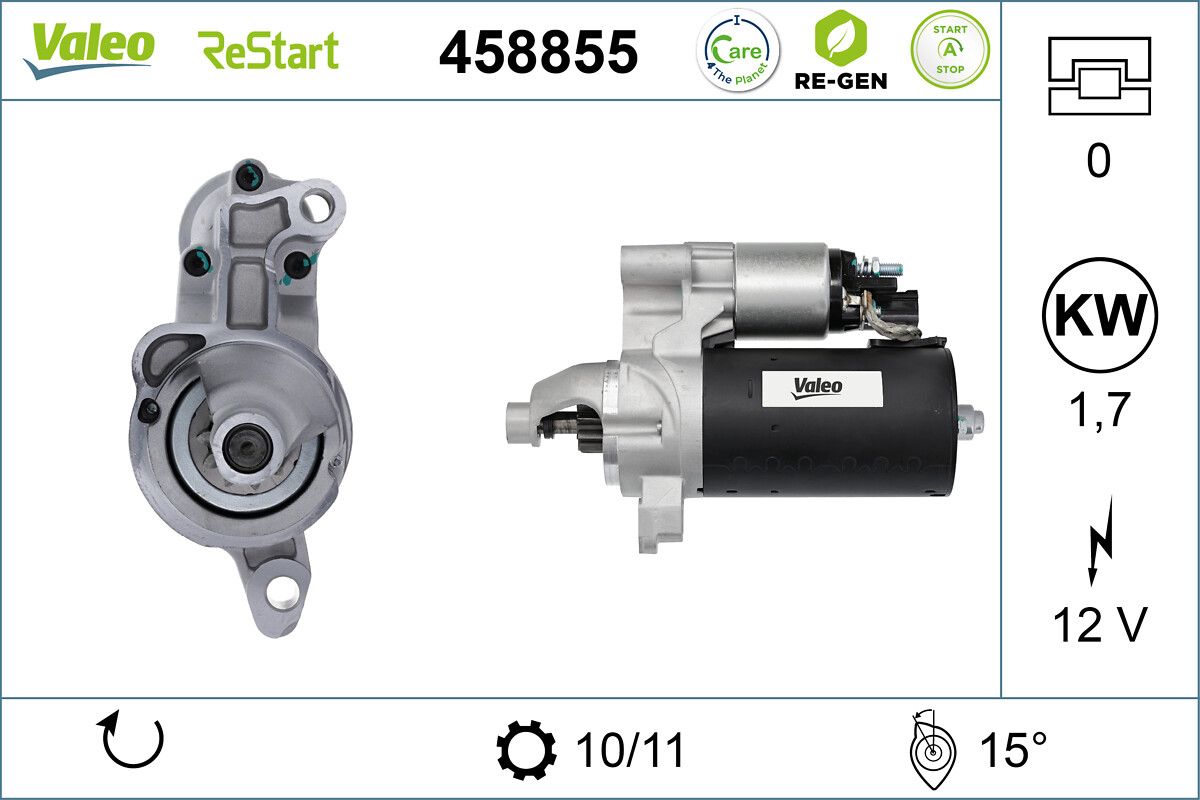 starter VALEO RE-GEN REMANUFACTURED STOP&START 458855