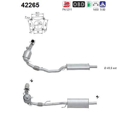 Katalizator AS 6R0254501SX