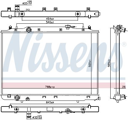Radiator, racire motor NISSENS 606314