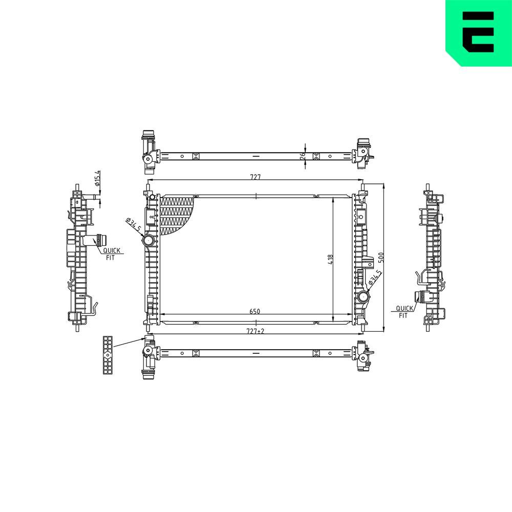 Radiator, racire motor ERA 673585