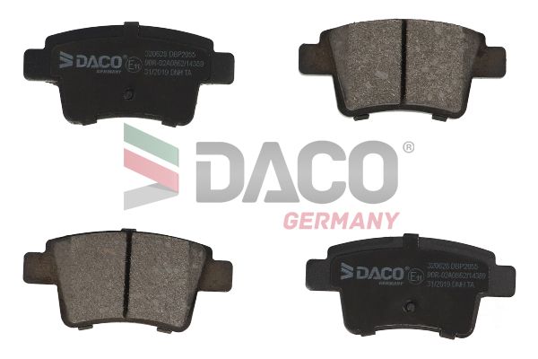 Zestaw klocków hamulcowych, hamulce tarczowe DACO GERMANY 320628