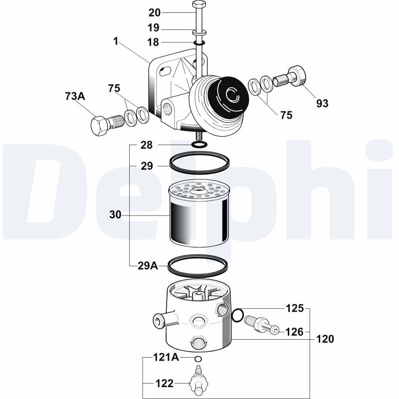 Filtr paliwa DELPHI 6260B684B