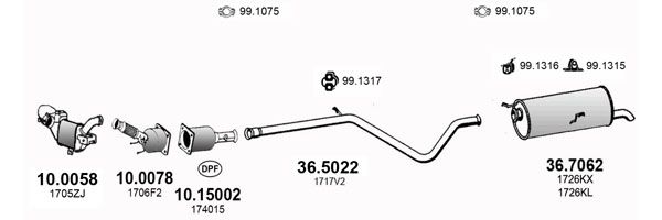 Układ wydechowy ASSO ART2787