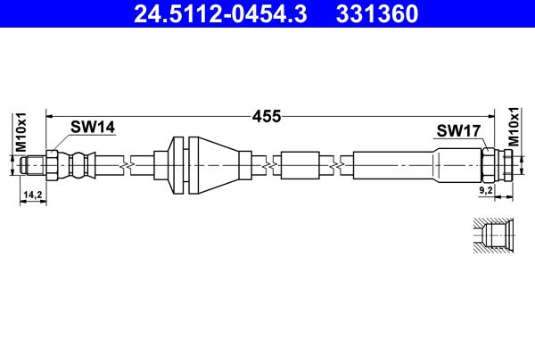 Brzdová hadica ATE 24.5112-0454.3