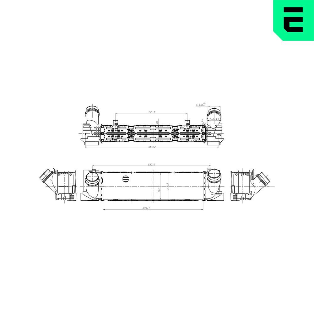 Intercooler, compresor ERA 672028