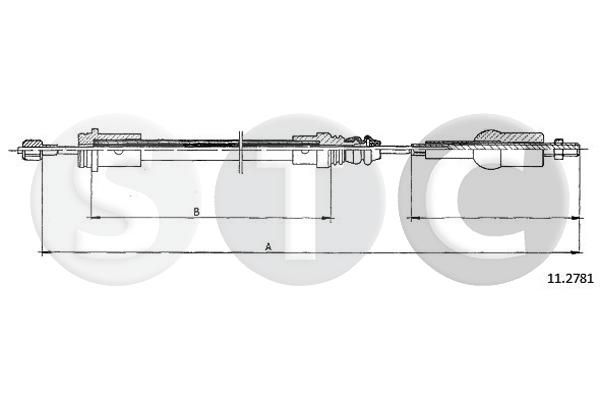 Cięgło, sterowanie sprzęgłem STC T482918